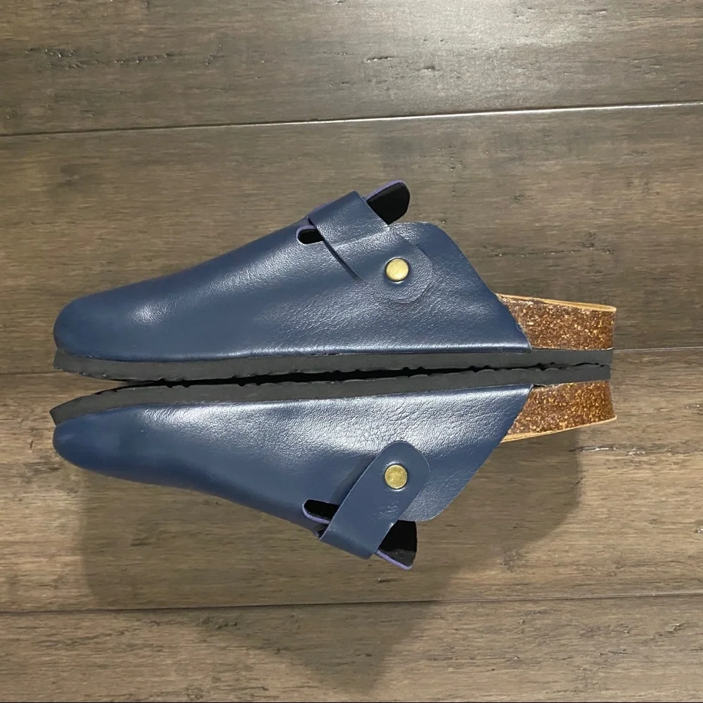 Seranoma- Women’s Navy Blue Clog Shoes - Picture 6 of 8